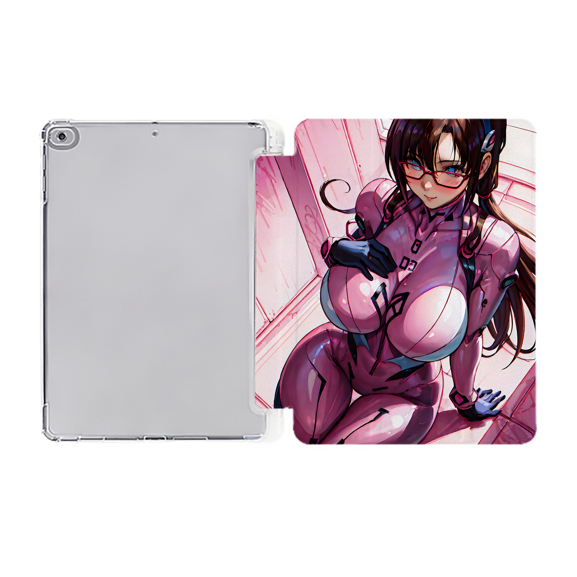 （画像用） EVA 新世紀エヴァンゲリオン IPad ケース ペン収納付き 三つ折りスタンド PUレザー×シリコン 対応機種9.5/10.5/10.9インチ